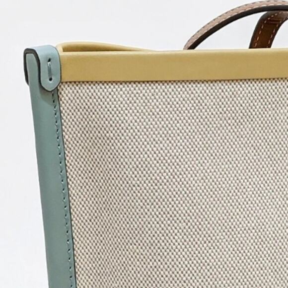 Tory Burch Perry Canvas Triple-Compartment Tote – Natural (NWT) - Picture 3 of 7